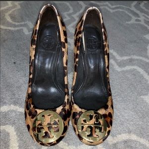 Tory Burch Leopard Wedges